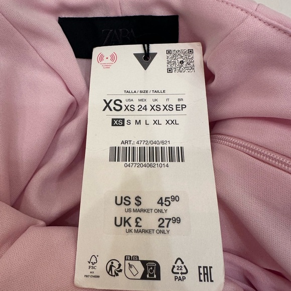 Zara Light Pink Sleeveless Halter Top - Picture 3 of 3